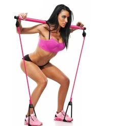 Pilates Bar Kit With Resistance Band Pilates Exercise Stick Toning Bar Fitness Home Yoga Gym, Body Workout