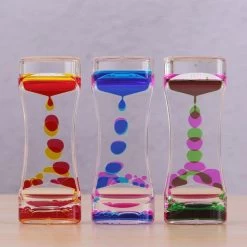 Liquid Timer Visual Sensory Toy Autism Sedation Special Hourglasses Liquid Motion Needs Oil Floating Glass Visual Timer