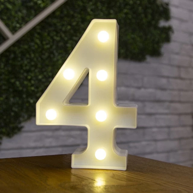 Decorative Letters Alphabet Letter LED Lights Luminous Number Lamp Decoration Battery Night Light Party Baby Bedroom Decoration - Image 15