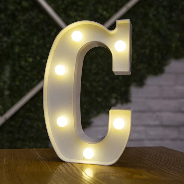 Decorative Letters Alphabet Letter LED Lights Luminous Number Lamp Decoration Battery Night Light Party Baby Bedroom Decoration - Image 14