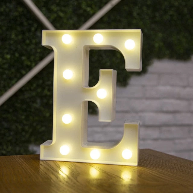Decorative Letters Alphabet Letter LED Lights Luminous Number Lamp Decoration Battery Night Light Party Baby Bedroom Decoration - Image 20