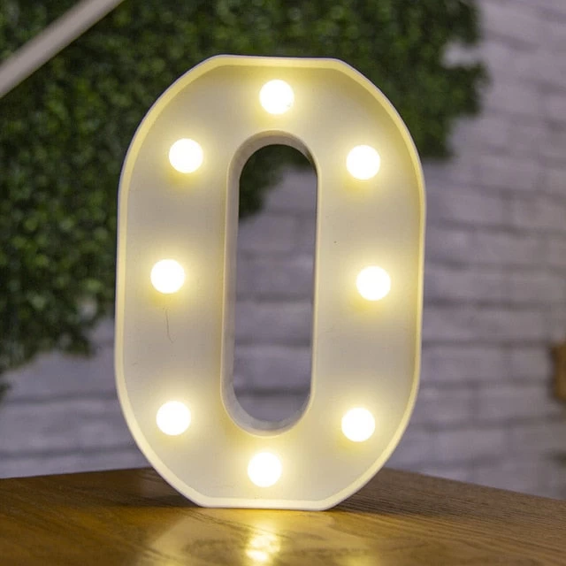 Decorative Letters Alphabet Letter LED Lights Luminous Number Lamp Decoration Battery Night Light Party Baby Bedroom Decoration - Image 3