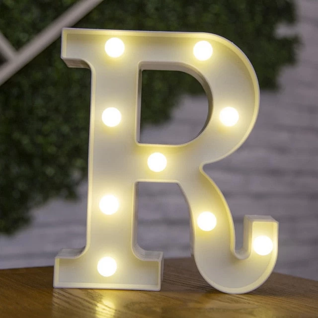 Decorative Letters Alphabet Letter LED Lights Luminous Number Lamp Decoration Battery Night Light Party Baby Bedroom Decoration - Image 2
