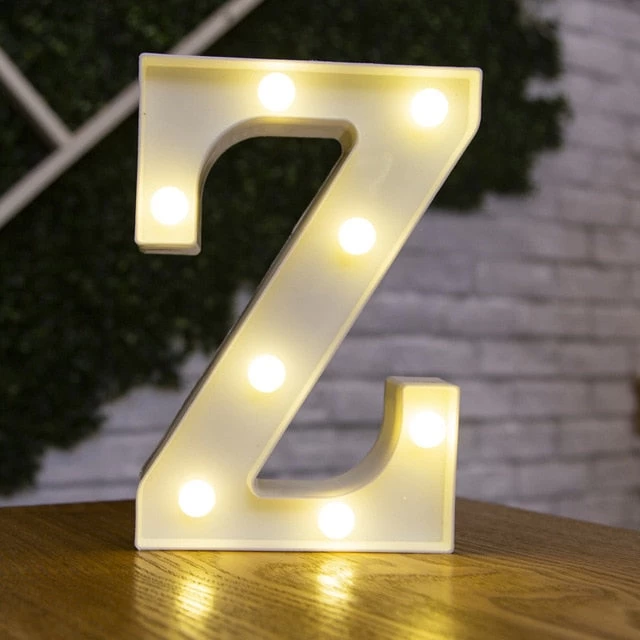 Decorative Letters Alphabet Letter LED Lights Luminous Number Lamp Decoration Battery Night Light Party Baby Bedroom Decoration - Image 16