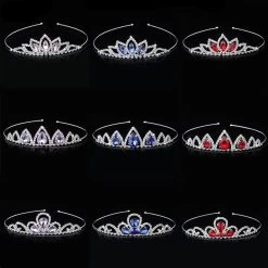 Kids Princess Crystal Tiaras And Crowns Children Girls Headband Bridal Wedding Hair Accessories Jewelry Tiaras
