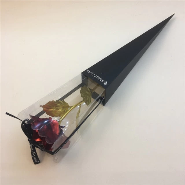 Valentine's Day Creative Gift 24K Foil Plated Rose Gold Rose Lasts Forever Love Wedding Decor Lover Lighting Roses Creative Gift - Image 11