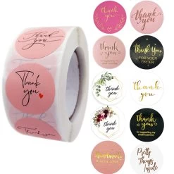 100Pcs Thank You Stickers Thank You For Supporting My Small Business Label Stickers For Packaging Box Stationary Decoration