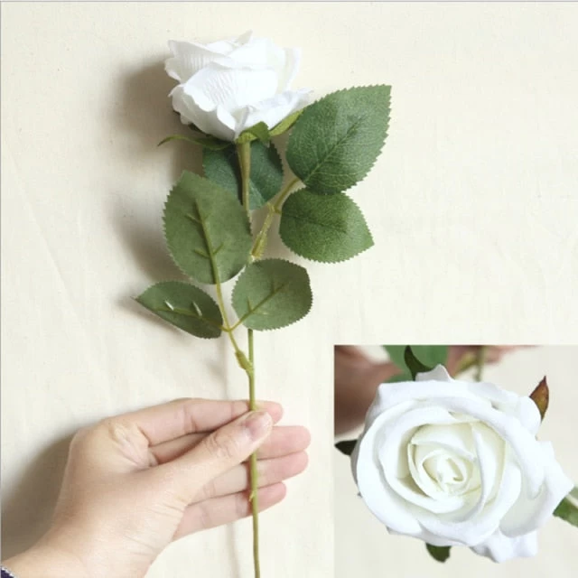 5Pcs Artificial Flowers Silk Rose Long Branch Bouquet For Wedding Home Decoration Fake Plants DIY Wreath Supplies Accessories - Image 2