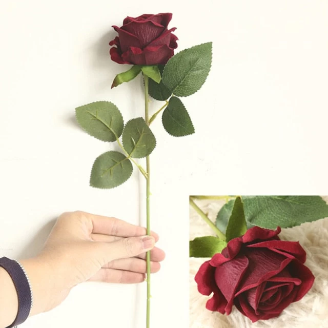 5Pcs Artificial Flowers Silk Rose Long Branch Bouquet For Wedding Home Decoration Fake Plants DIY Wreath Supplies Accessories - Image 3