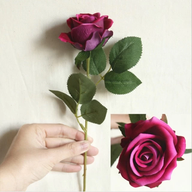 5Pcs Artificial Flowers Silk Rose Long Branch Bouquet For Wedding Home Decoration Fake Plants DIY Wreath Supplies Accessories - Image 4