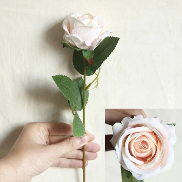 5Pcs Artificial Flowers Silk Rose Long Branch Bouquet For Wedding Home Decoration Fake Plants DIY Wreath Supplies Accessories - Image 7