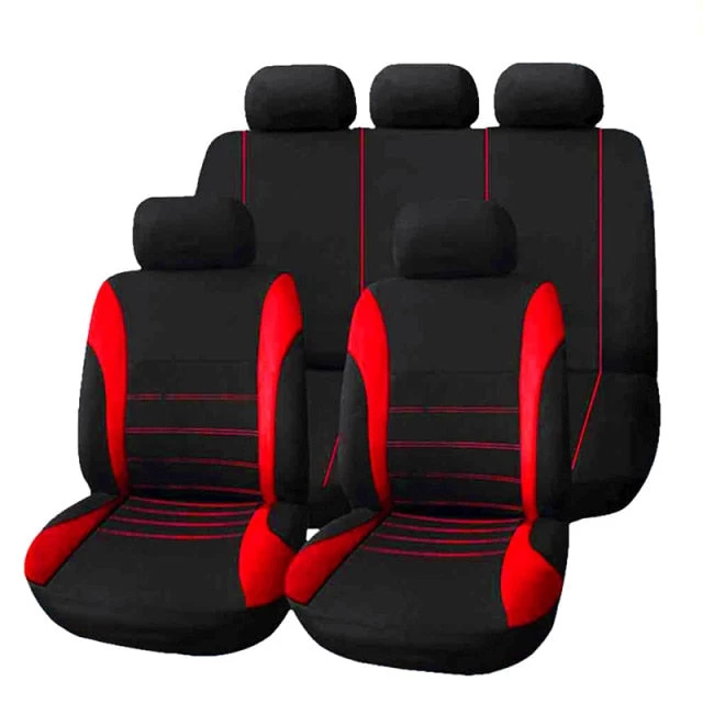 Auto Parts Car Seat Cover Polyester Fabric 2/4/9 Piece Set Four Season Universal Front/Rear Car Seat Cushion - Image 3