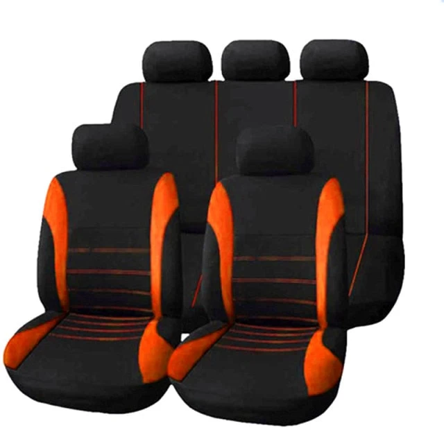 Auto Parts Car Seat Cover Polyester Fabric 2/4/9 Piece Set Four Season Universal Front/Rear Car Seat Cushion - Image 13