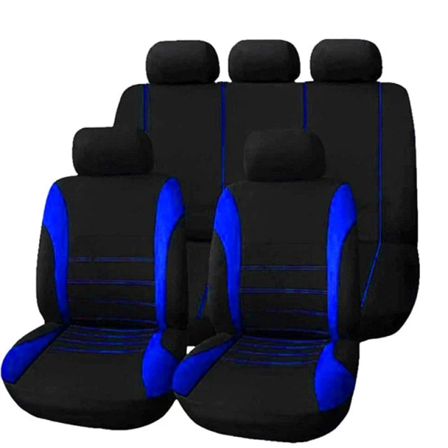 Auto Parts Car Seat Cover Polyester Fabric 2/4/9 Piece Set Four Season Universal Front/Rear Car Seat Cushion - Image 10