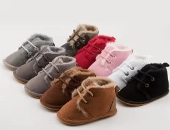 New Snow Baby Booties Shoes Baby Boy Girl Shoes Crib Shoes Winter Warm Cotton Anti-slip Sole Newborn Toddler First Walkers Shoes