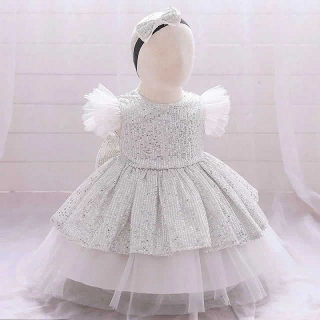 Christmas Sequin Cake Double Baby Girl Dress 1 Year Birthday Dress Newborn Party Wedding Vestidos Baby Girl Christening Clothes - Image 11