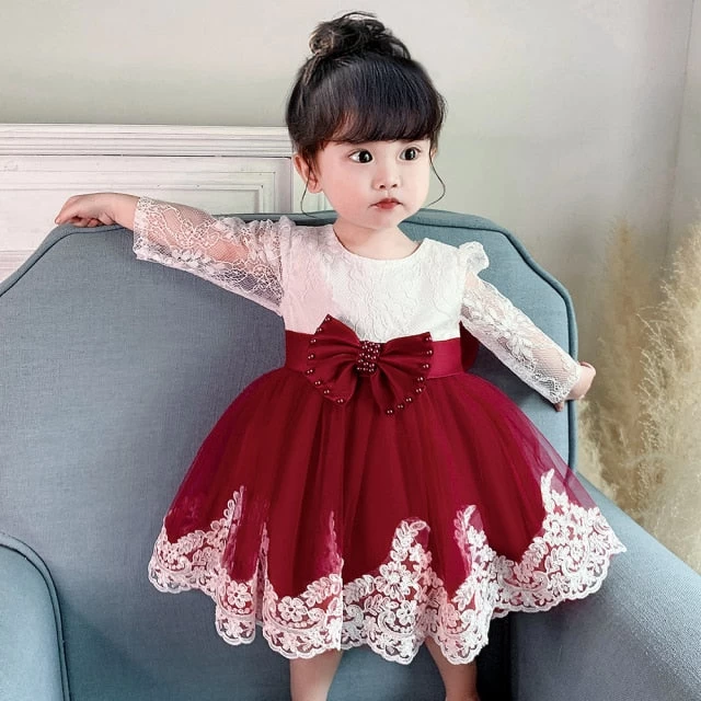 Christmas Sequin Cake Double Baby Girl Dress 1 Year Birthday Dress Newborn Party Wedding Vestidos Baby Girl Christening Clothes - Image 4