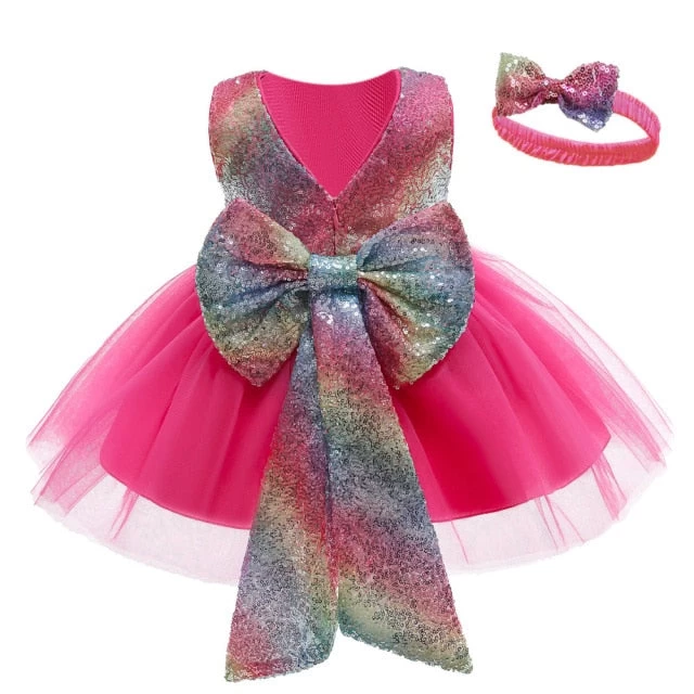 Baby Dress For Baby Girls 1st Year Birthday Dress Infant Sequin Party Princess Dress Baby Carnival Costume Newborn Clothes - Image 4