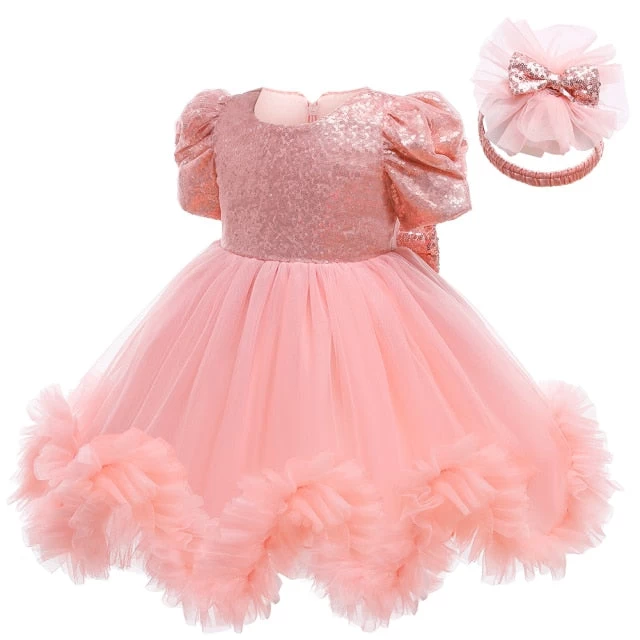 Baby Dress For Baby Girls 1st Year Birthday Dress Infant Sequin Party Princess Dress Baby Carnival Costume Newborn Clothes - Image 13