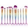 Est 6/10pcs/set Mermaid Color Make Up Eyebrow Eyeliner Blush Blending Contour Foundation Cosmetic Beauty Makeup Brush Tools