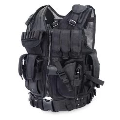 Police Tactical Vest Outdoor Camouflage Military Body Armor Sports Wear Hunting Vest Army Swat Molle Vest Black
