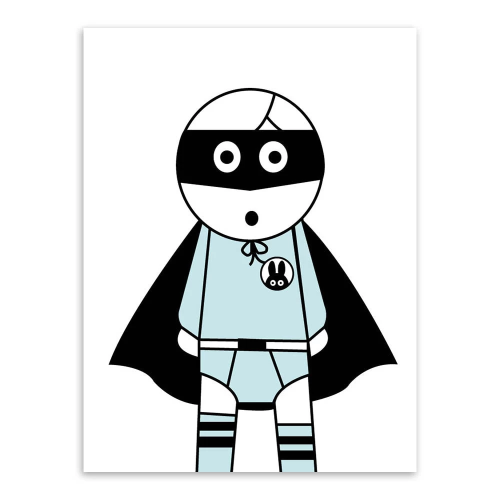 Modern Minimalist Nordic Black White Kawaii Animals A4 Large Art Prints Poster Kids Room Home Decor Wall Picture Canvas Painting Unframed - Image 12