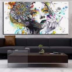 DP ARTISAN Modern Wall Art Girl With Flowers Oil Painting Prints Painting On Canvas No Frame Pictures Decor For Living Room