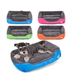 Pet Dog Bed Warming Dog House Soft Material Pet Nest Candy Colored Dog Fall And Winter Warm Nest Kennel For Cat Puppy 5 Colors
