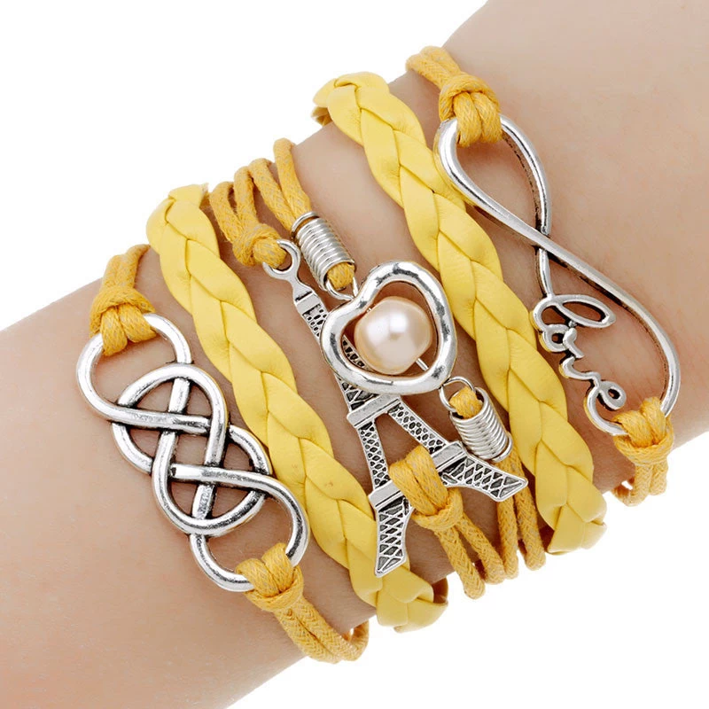 Multilayer Charm Bracelet Anchor Bracelet Men Paracord Bracelets Love Pulsera Hombre Leather Bracelet Bijoux Homme - Image 5