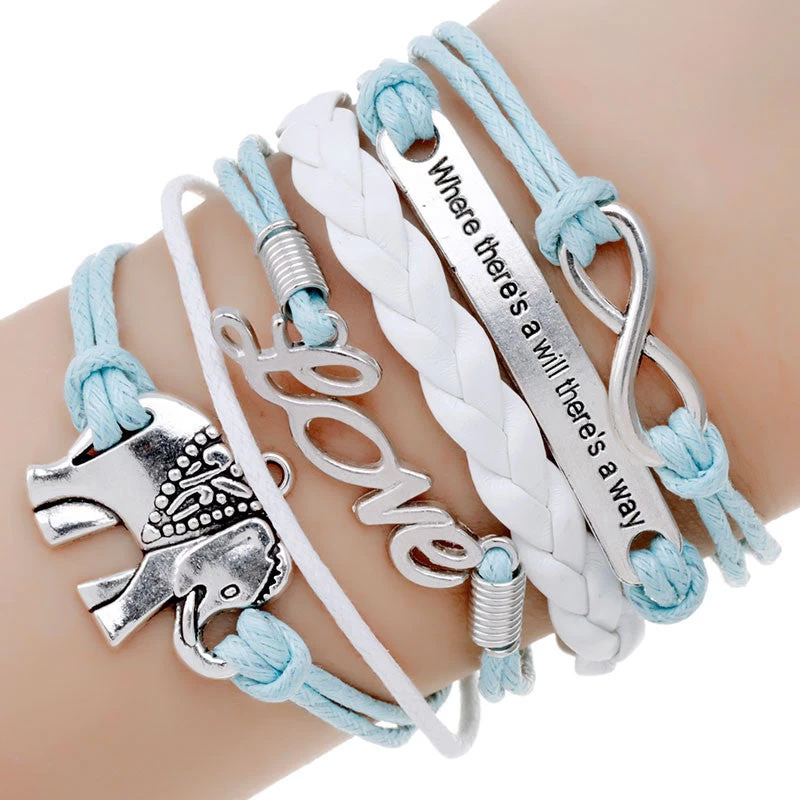 Multilayer Charm Bracelet Anchor Bracelet Men Paracord Bracelets Love Pulsera Hombre Leather Bracelet Bijoux Homme - Image 4