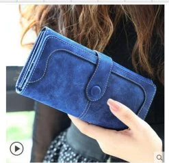 Arrive Fashion Retro Matte Stitching Wallet Women Brand Long Purse Clutch Women Casual Hasp Dollar Price Wallet Handbag
