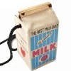 Cute Stereo Mini Milk Box Makeup Cartoon Bag Women Fashion Letter Canvas Shoulders Bag LL1335