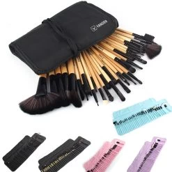 32Pcs Set Professional Makeup Brush Foundation Eye Shadows Lipsticks Powder Make Up Brushes Tools + Bag Pincel Maquiagem
