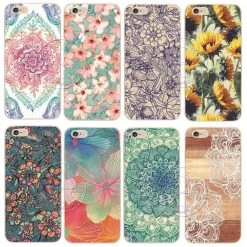 Shell For Apple IPhone 5 5S SE 5C 6 6S 7 Plus 6SPlus Back Case Cover Printing Mandala Flower Datura Floral Cell Phone Cases