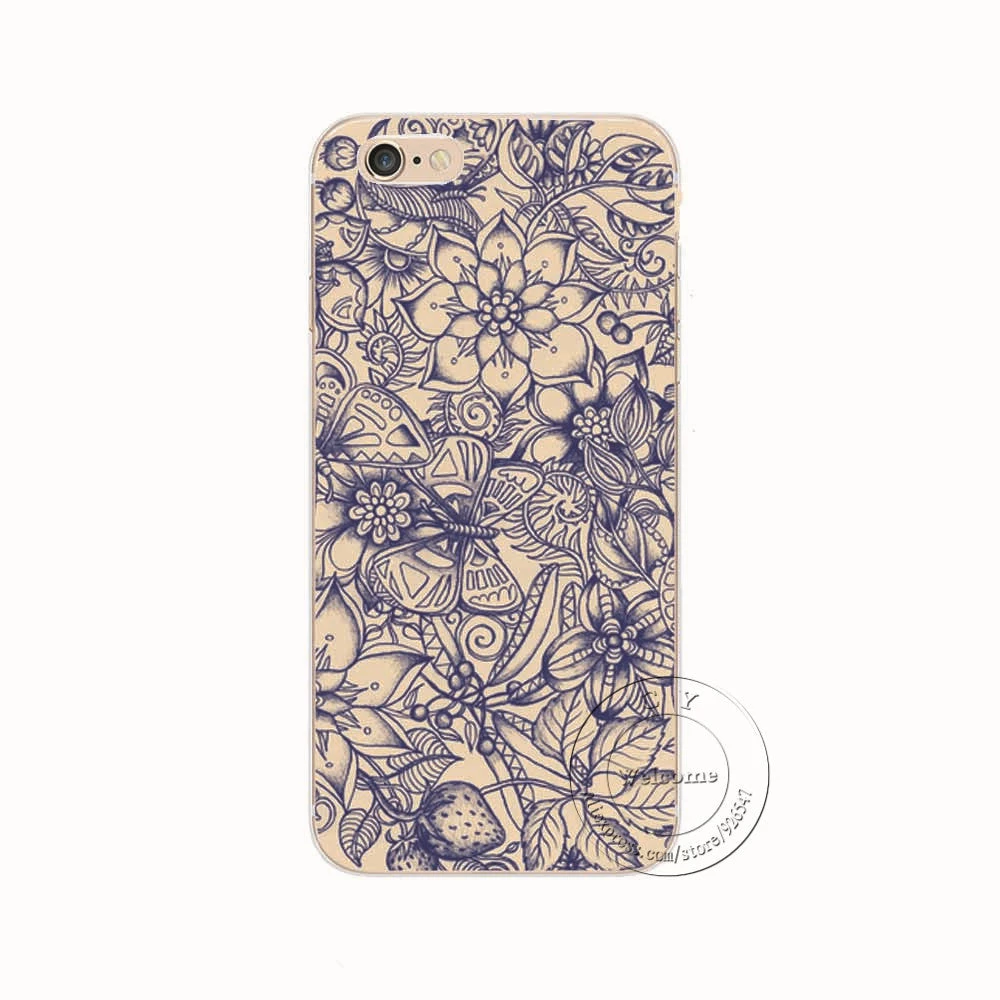 Shell For Apple IPhone 5 5S SE 5C 6 6S 7 Plus 6SPlus Back Case Cover Printing Mandala Flower Datura Floral Cell Phone Cases - Image 6