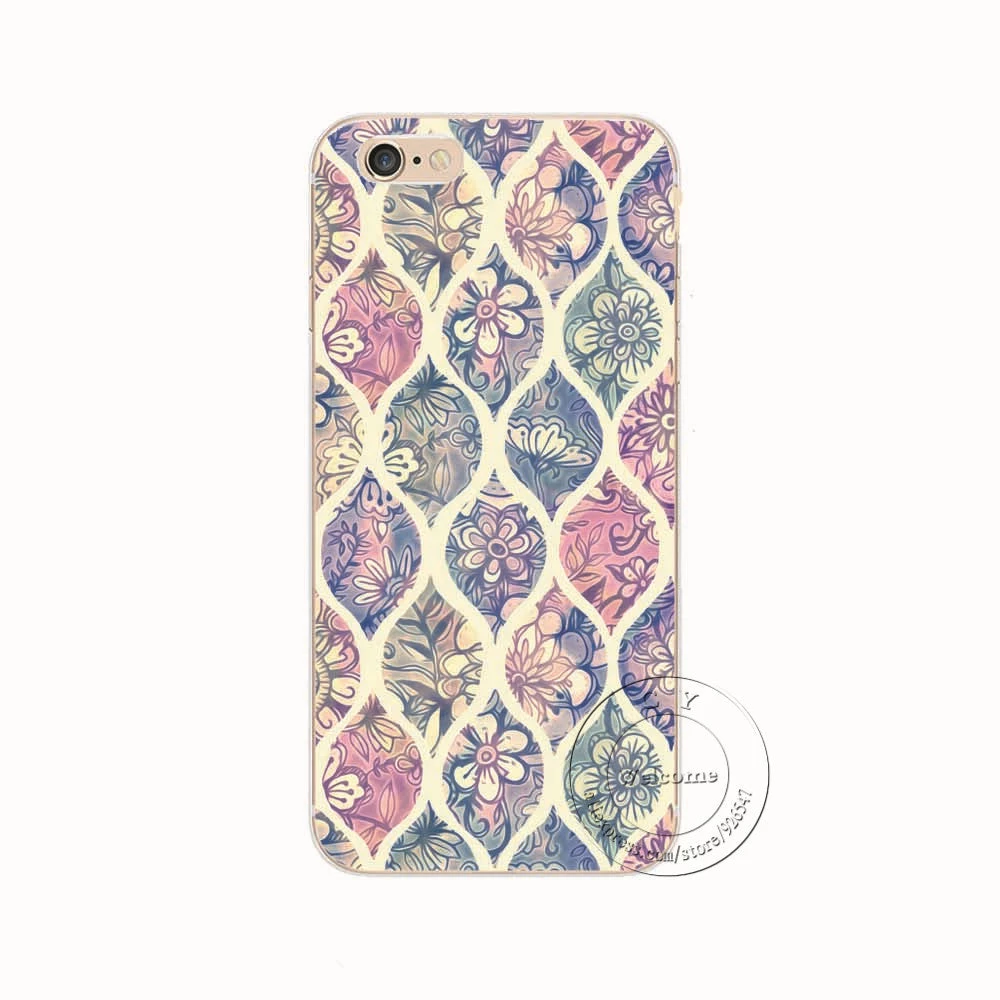 Shell For Apple IPhone 5 5S SE 5C 6 6S 7 Plus 6SPlus Back Case Cover Printing Mandala Flower Datura Floral Cell Phone Cases - Image 9