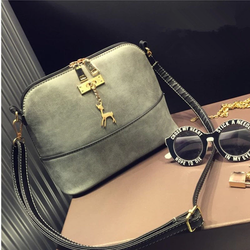 Vintage Nubuck Leather Women Bags Fashion Small Shell Bag Women Shoulder Bag Summer Casual Crossbody Bag