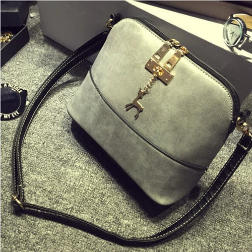 Vintage Nubuck Leather Women Bags Fashion Small Shell Bag Women Shoulder Bag Summer Casual Crossbody Bag - Image 2