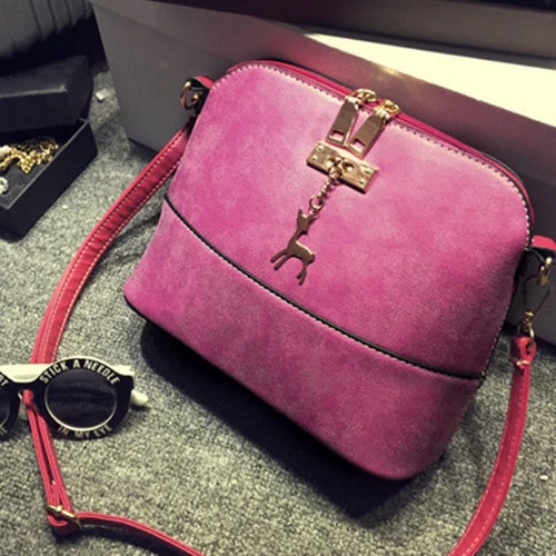 Vintage Nubuck Leather Women Bags Fashion Small Shell Bag Women Shoulder Bag Summer Casual Crossbody Bag - Image 3