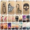 IPhone Case Cover For IPhone 6 6s 4.7" Ultra Soft TPU Silicon Transparent Flowers Animals Scenery Mobile Phone Bag Cover