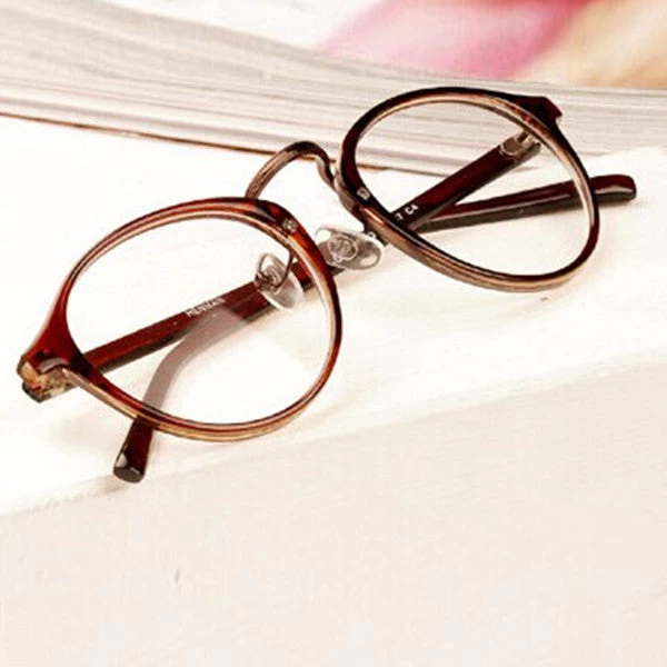 Mens Womens Nerd Glasses Clear Lens Eyewear Unisex Retro Eyeglasses Spectacles - Image 2