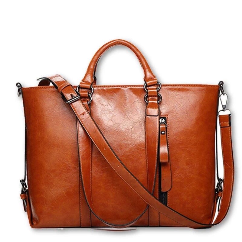 Fashion Genuine Leather Bags Tote Women Leather Handbags Women Messenger Bags Shoulder Bags Vintage Bags Popular