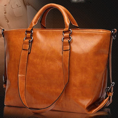 Fashion Genuine Leather Bags Tote Women Leather Handbags Women Messenger Bags Shoulder Bags Vintage Bags Popular - Image 2