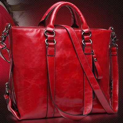 Fashion Genuine Leather Bags Tote Women Leather Handbags Women Messenger Bags Shoulder Bags Vintage Bags Popular - Image 3