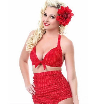 Push Up High Waist Swimsuit 4XL XXXL XXL Big Size Women Bathing Suit Padded Bikini Set Retro Beachwear Plus Size Swimwear - Image 2