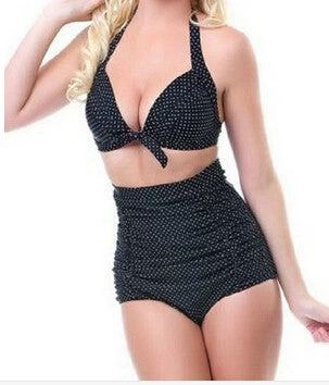 Push Up High Waist Swimsuit 4XL XXXL XXL Big Size Women Bathing Suit Padded Bikini Set Retro Beachwear Plus Size Swimwear - Image 6