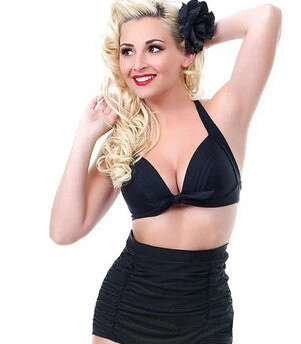 Push Up High Waist Swimsuit 4XL XXXL XXL Big Size Women Bathing Suit Padded Bikini Set Retro Beachwear Plus Size Swimwear - Image 3