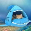 Warm Soft Cat House Winter Pet Sleeping Bag Beautiful Shark Dog Kennel Cat Bed Puppy Small Dog Cushion Sofa Pet Products #K