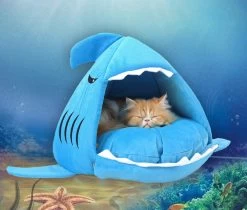 Warm Soft Cat House Winter Pet Sleeping Bag Beautiful Shark Dog Kennel Cat Bed Puppy Small Dog Cushion Sofa Pet Products #K