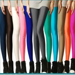 Sexy Solid Candy Neon Plus Size Women's Leggings High Stretched Jeggings Fitness Clothing Ballet Dancing Pant